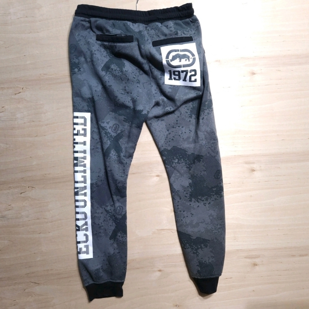 Ecko Unltd 1972 Joggers Sweatpants Mens Small Gray Black Unlimited
